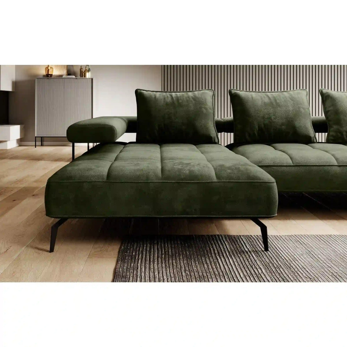 Coltar MONTELLA XL, personalizabil material gama Premium, cu reglaj electric, 372x207x88 cm