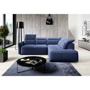 Coltar MURILLO L, personalizabil, cu reglaj electric, tetiere reglabile si lada depozitare, 261x218x100 cm