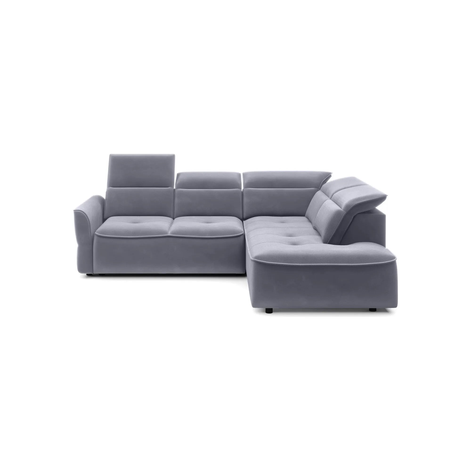 Coltar MURILLO L, personalizabil materiale gama Oferta Avantaj, cu reglaj electric, tetiere reglabile si lada depozitare, 261x218x100 cm