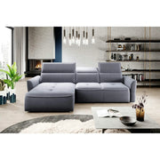 Coltar MURILLO MINI, personalizabil, cu reglaj electric, tetiere reglabile si lada depozitare, 260x175x100 cm