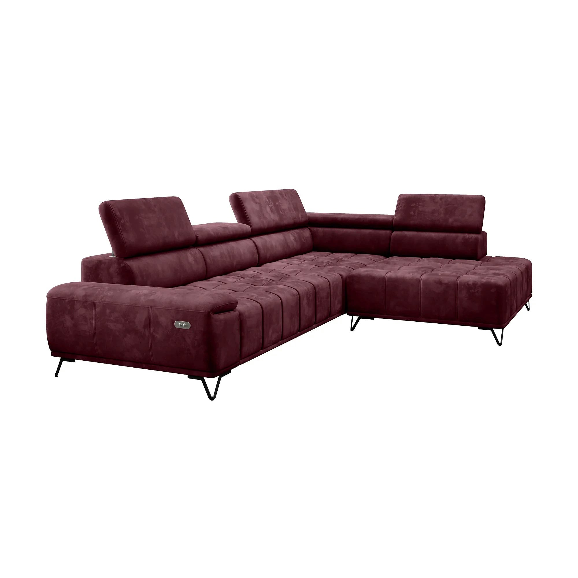 Coltar PALLADIO L, personalizabil, cu reglaj electric si tetiere reglabile, 320x220x99 cm