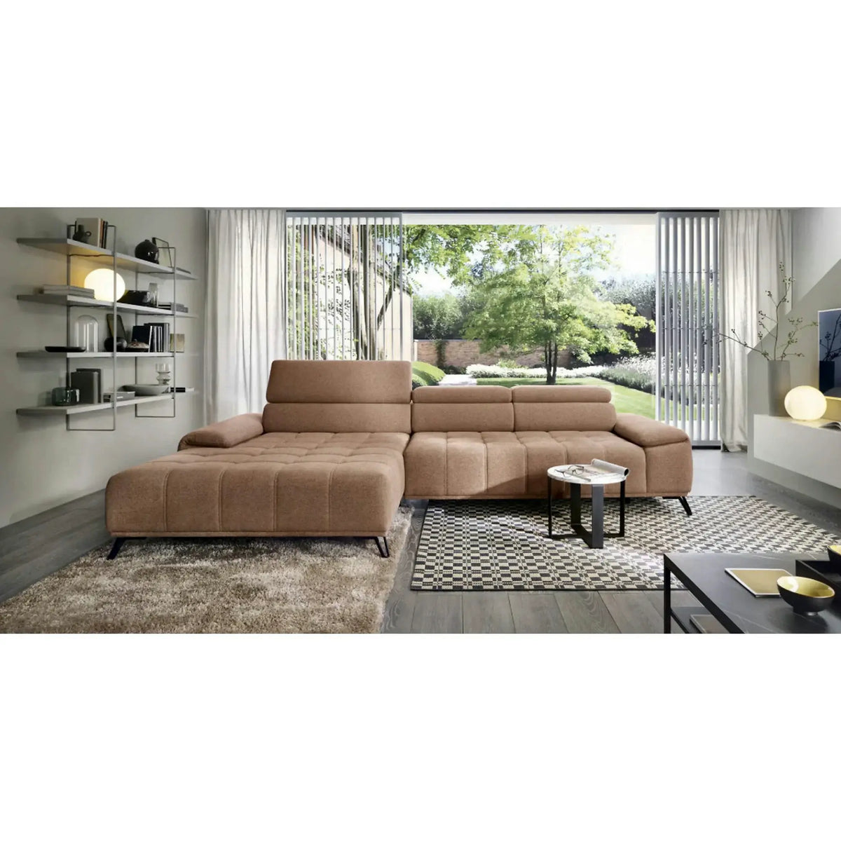 Coltar PALLADIO MINI, personalizabil, cu reglaj electric si tetiere reglabile, 322x183x99 cm