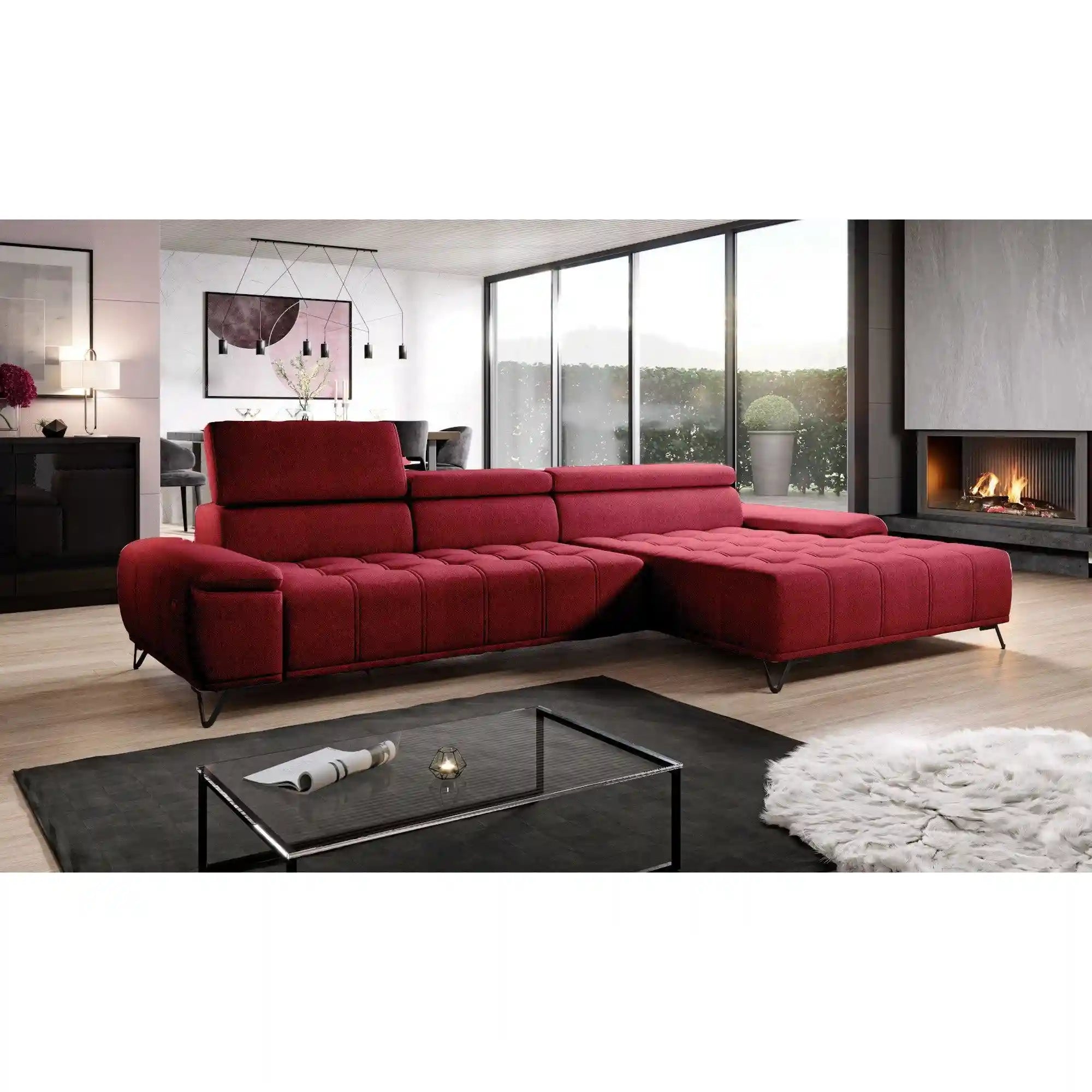 Coltar PALLADIO MINI, personalizabil materiale gama Premium, cu reglaj electric si tetiere reglabile, 322x183x99 cm