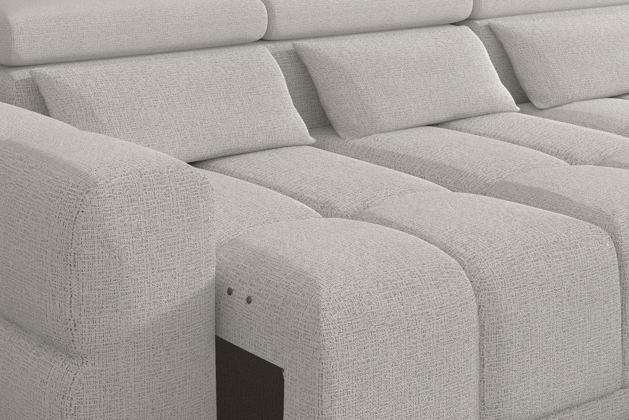 Coltar PANAMA BOX S, personalizabil materiale Gama Oferta Avantaj, cu lada depozitare si reglaj electric, 290x188x98 cm