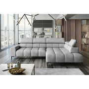 Coltar PLAZA L, personalizabil, cu reglaj electric si tetiere reglabile, 300x216x99 cm