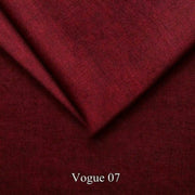 Coltar PLAZA L, sezlong dreapta, stofa catifelata rosu - Vogue 7, cu reglaj electric si tetiere reglabile, 300x216x99 cm