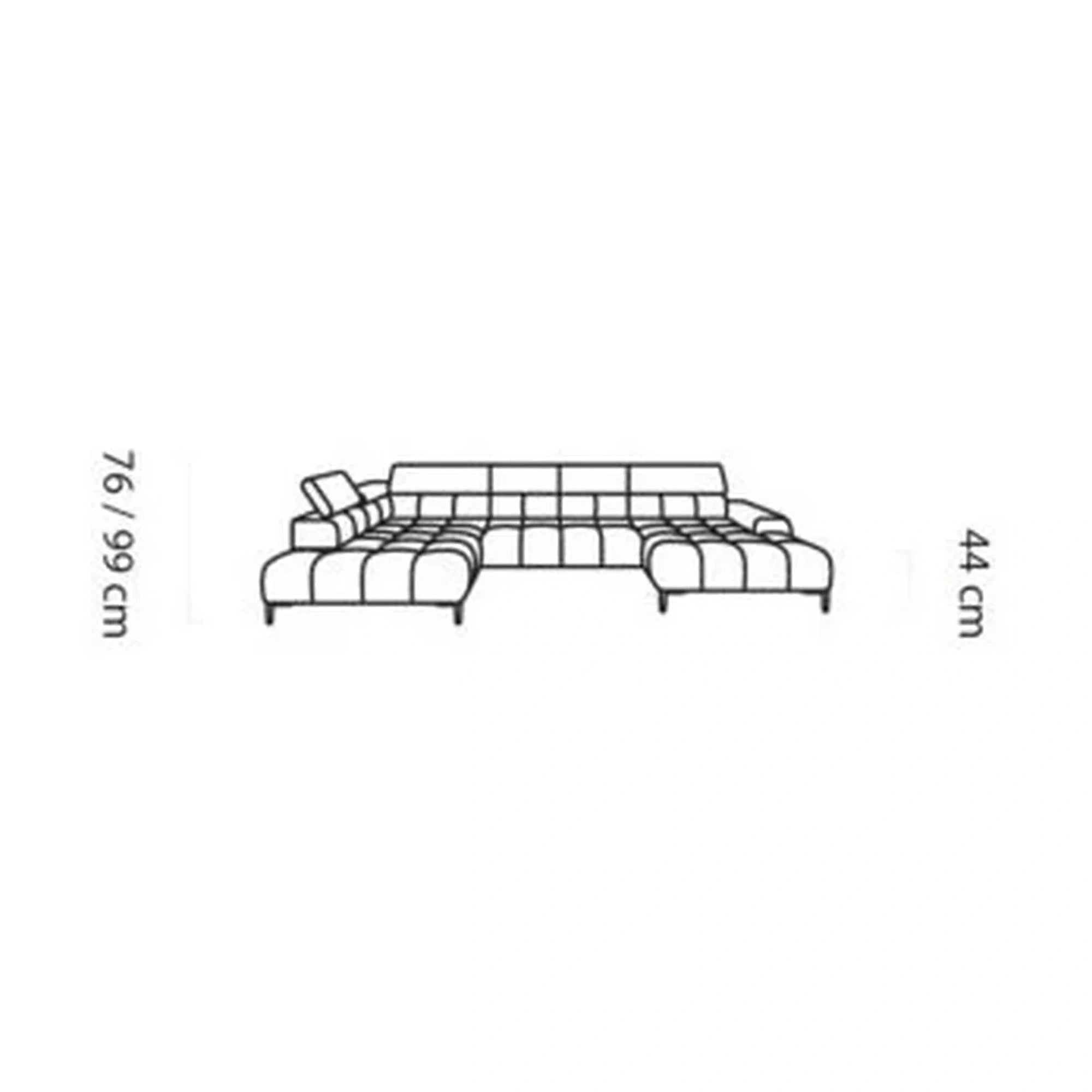 Coltar PLAZA XL, sezlong stanga, stofa clasica gri - Austin 18, cu reglaj electric si tetiere reglabile, 385x216x99 cm