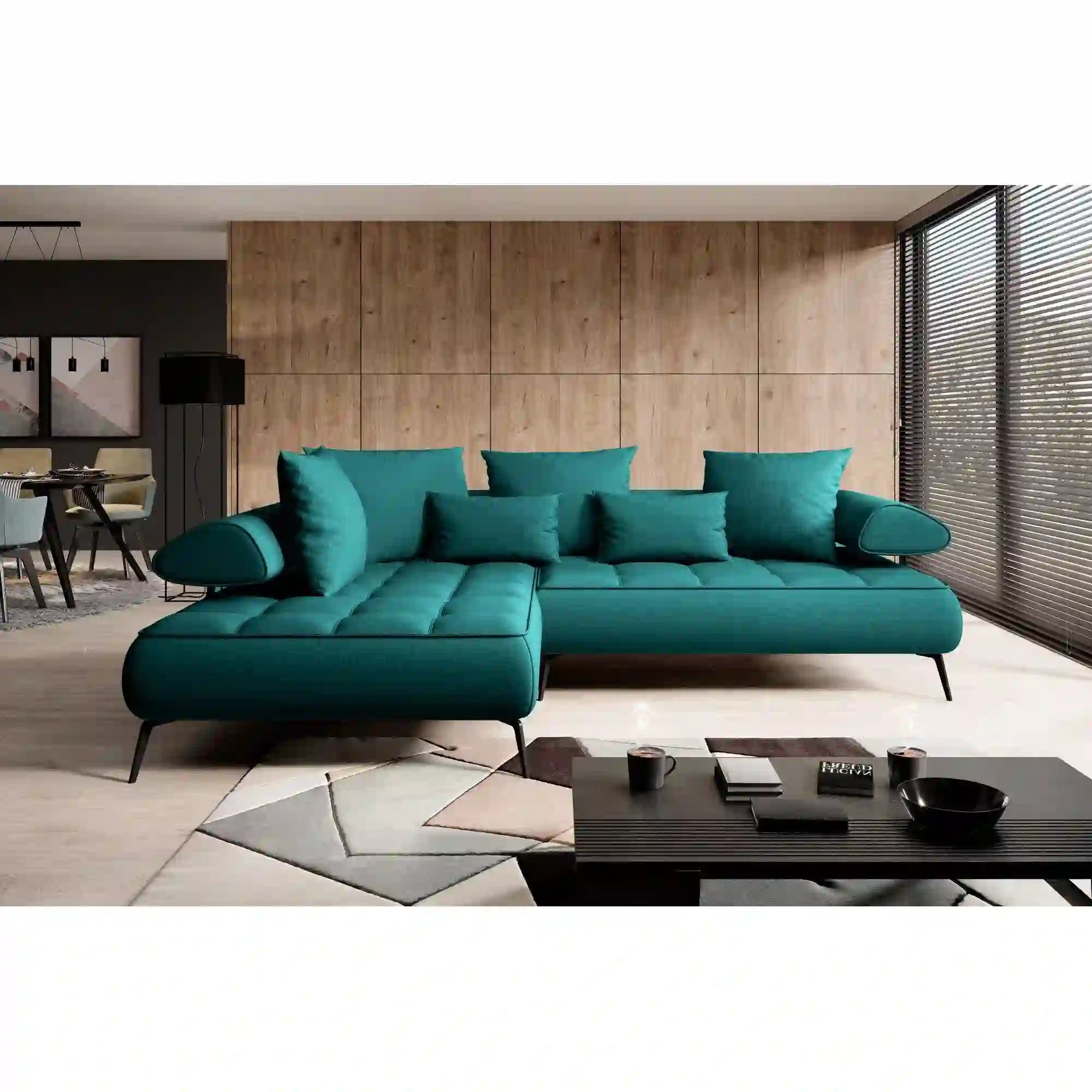 Coltar SELEDO L, personalizabil materiale gama Oferta Avantaj, cu reglaj electric, 268x224x88 cm