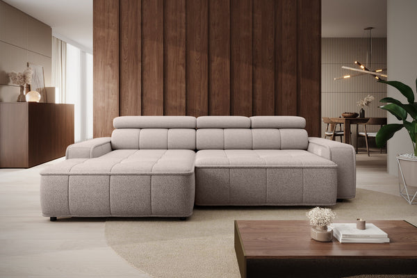 Coltar THIAGO S, personalizabil materiale Gama Premium, cu reglaj electric, 280x170x99 cm