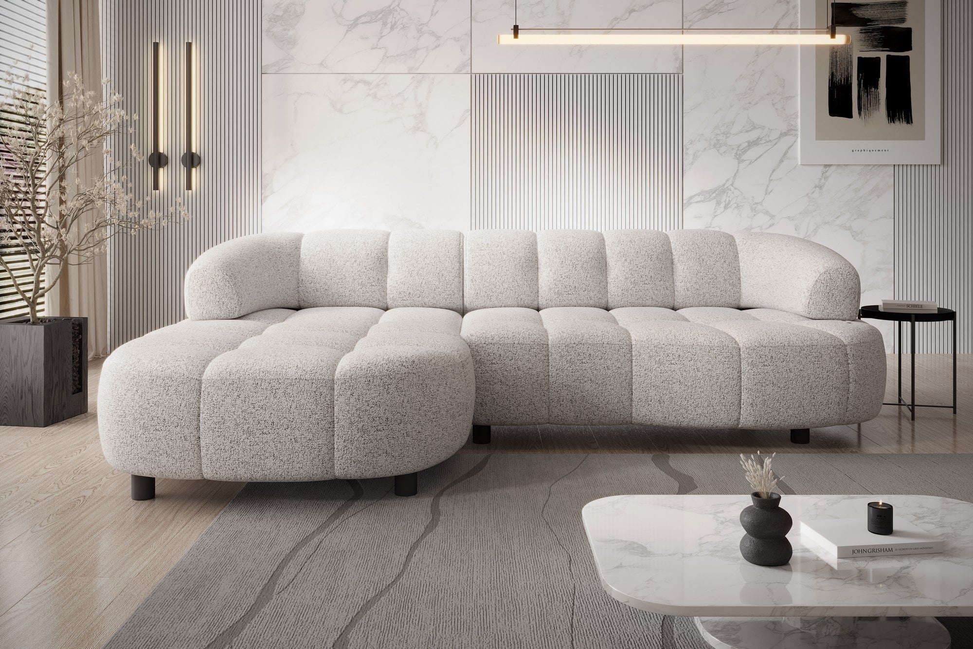 Coltar VELPA S, personalizabil materiale Gama Oferta Avantaj, cu reglaj electric, 284x183x79 cm