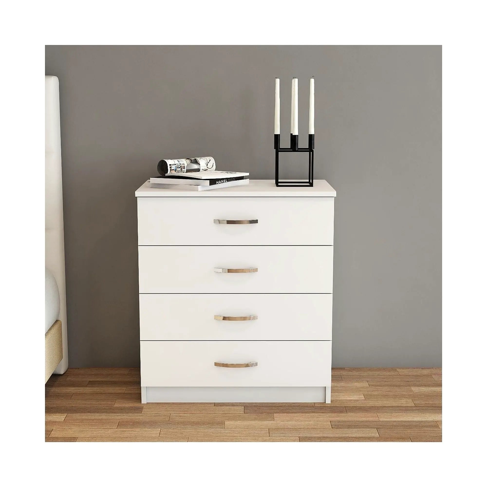Comoda 616TNM1505, alb, PAL melaminat, 72x45x81 cm