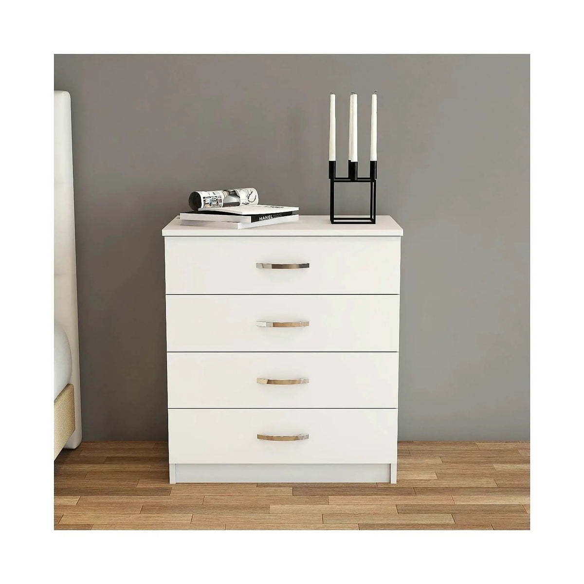 Comoda 616TNM1505, alb, PAL melaminat, 72x45x81 cm