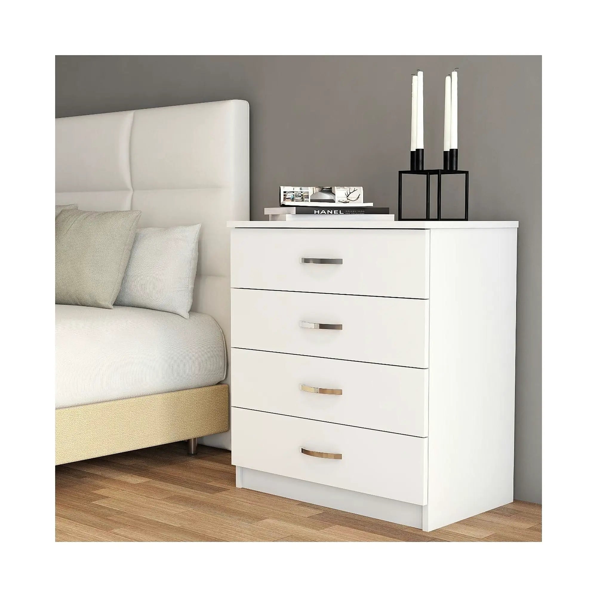 Comoda 616TNM1505, alb, PAL melaminat, 72x45x81 cm