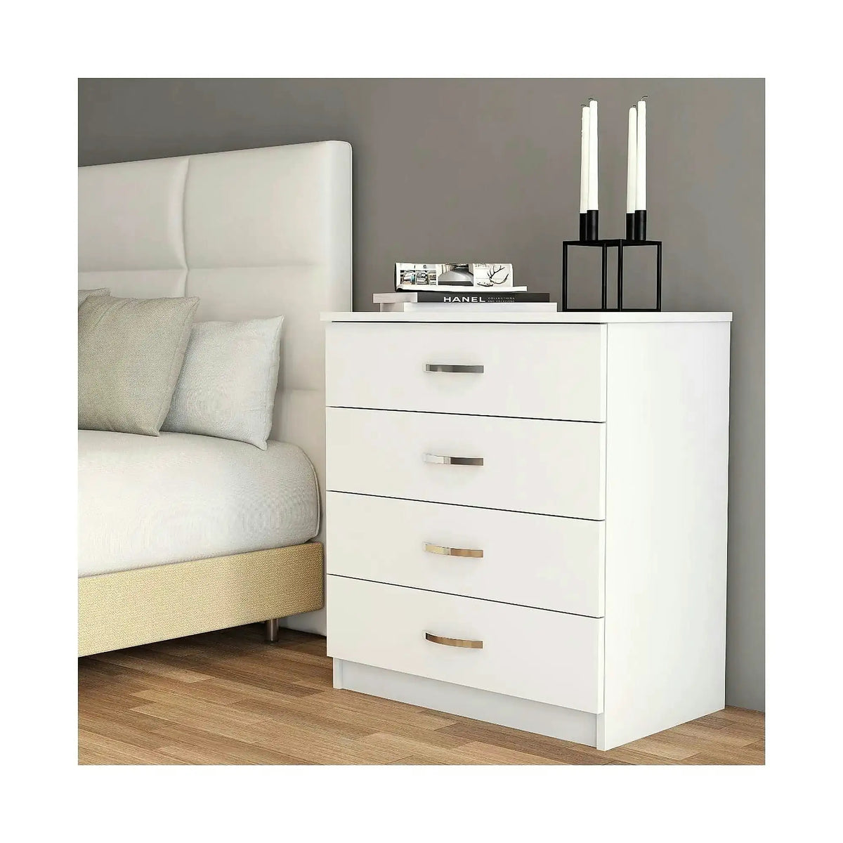 Comoda 616TNM1505, alb, PAL melaminat, 72x45x81 cm