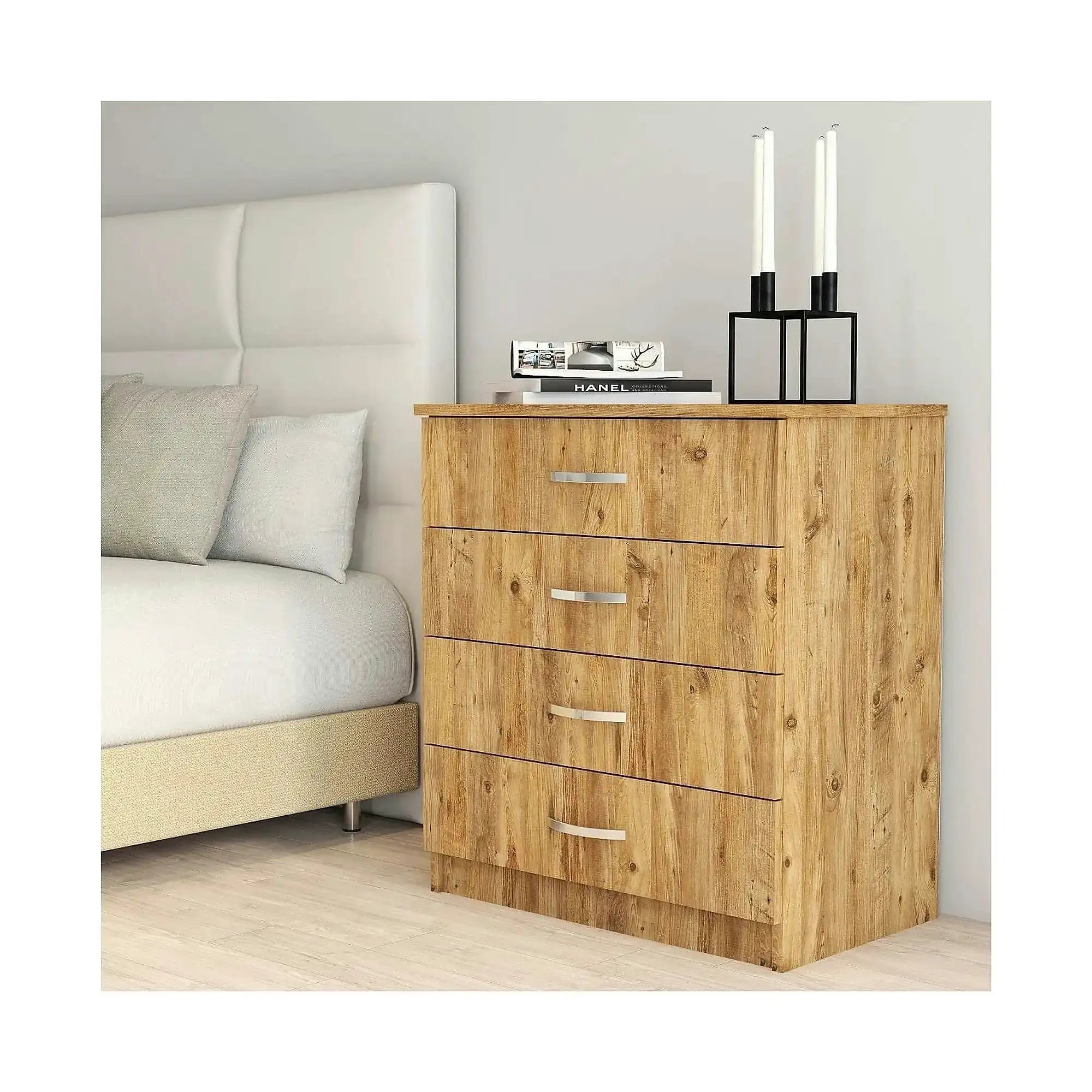 Comoda 616TNM1506, stejar, PAL melaminat, 72x45x81 cm