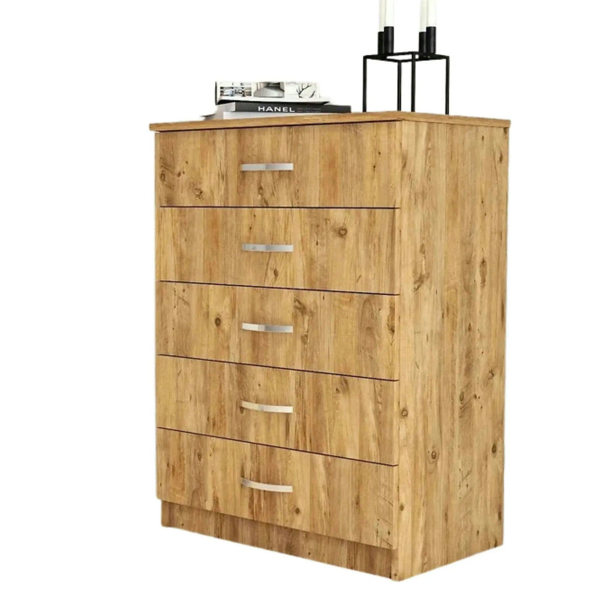 Comoda 616TNM1508, stejar, PAL melaminat, 72x45x98 cm