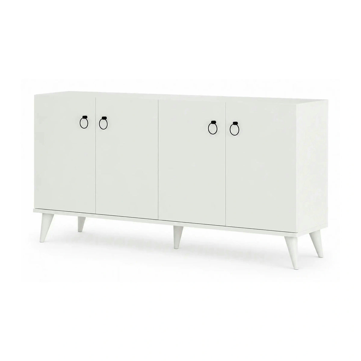 Comoda 616TNM1601, alb, PAL melaminat, 180x45x79 cm