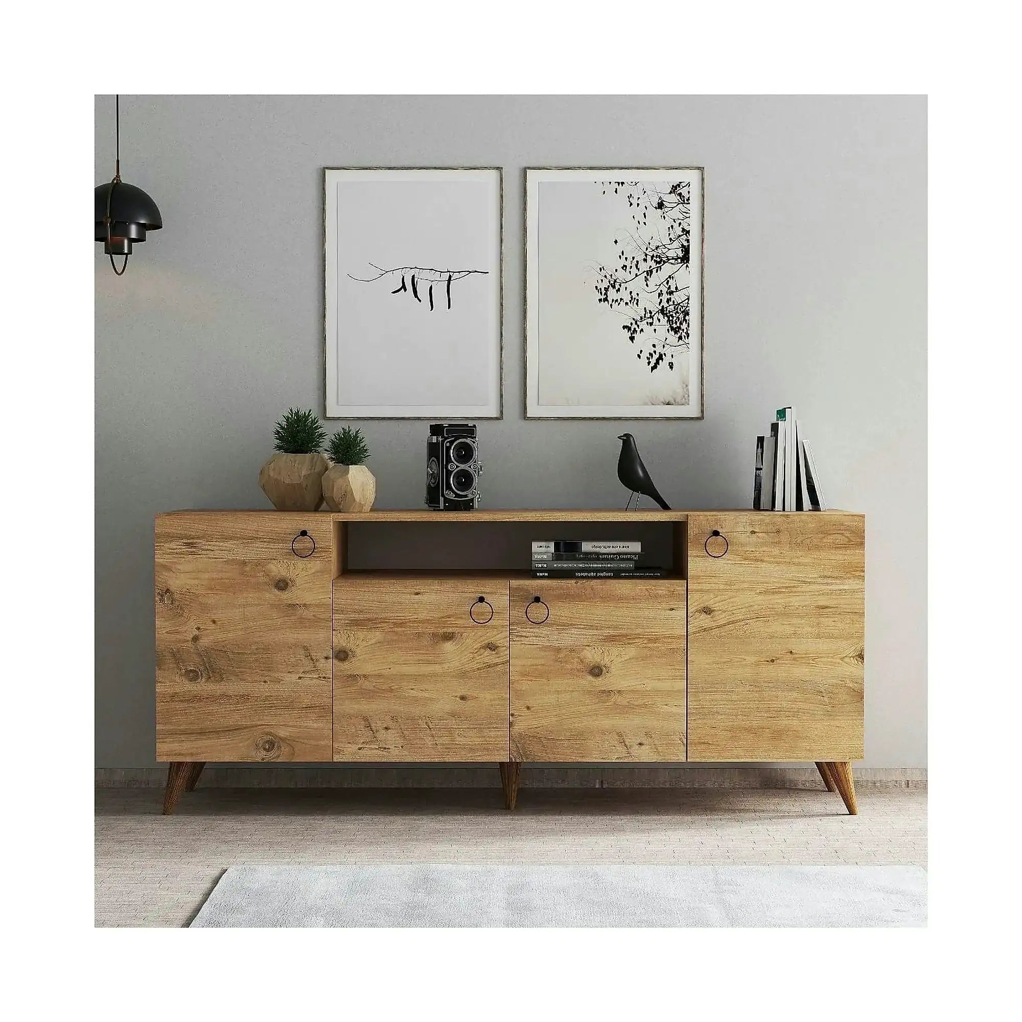 Comoda 616TNM1605, stejar, PAL melaminat, 180x45x79 cm