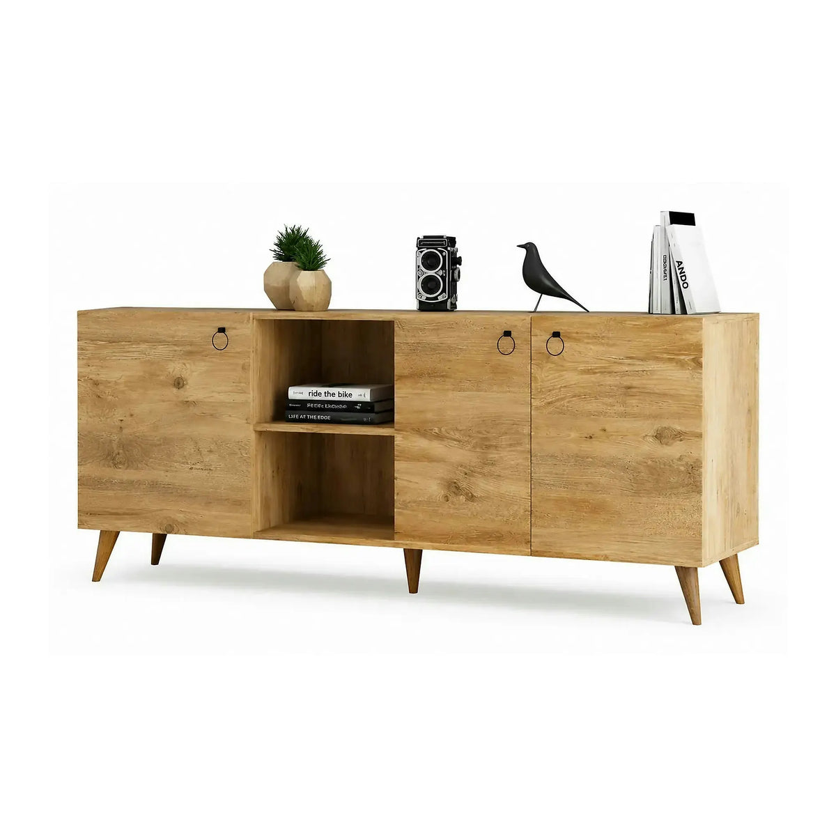 Comoda 616TNM1608, stejar, PAL melaminat, 180x45x79 cm