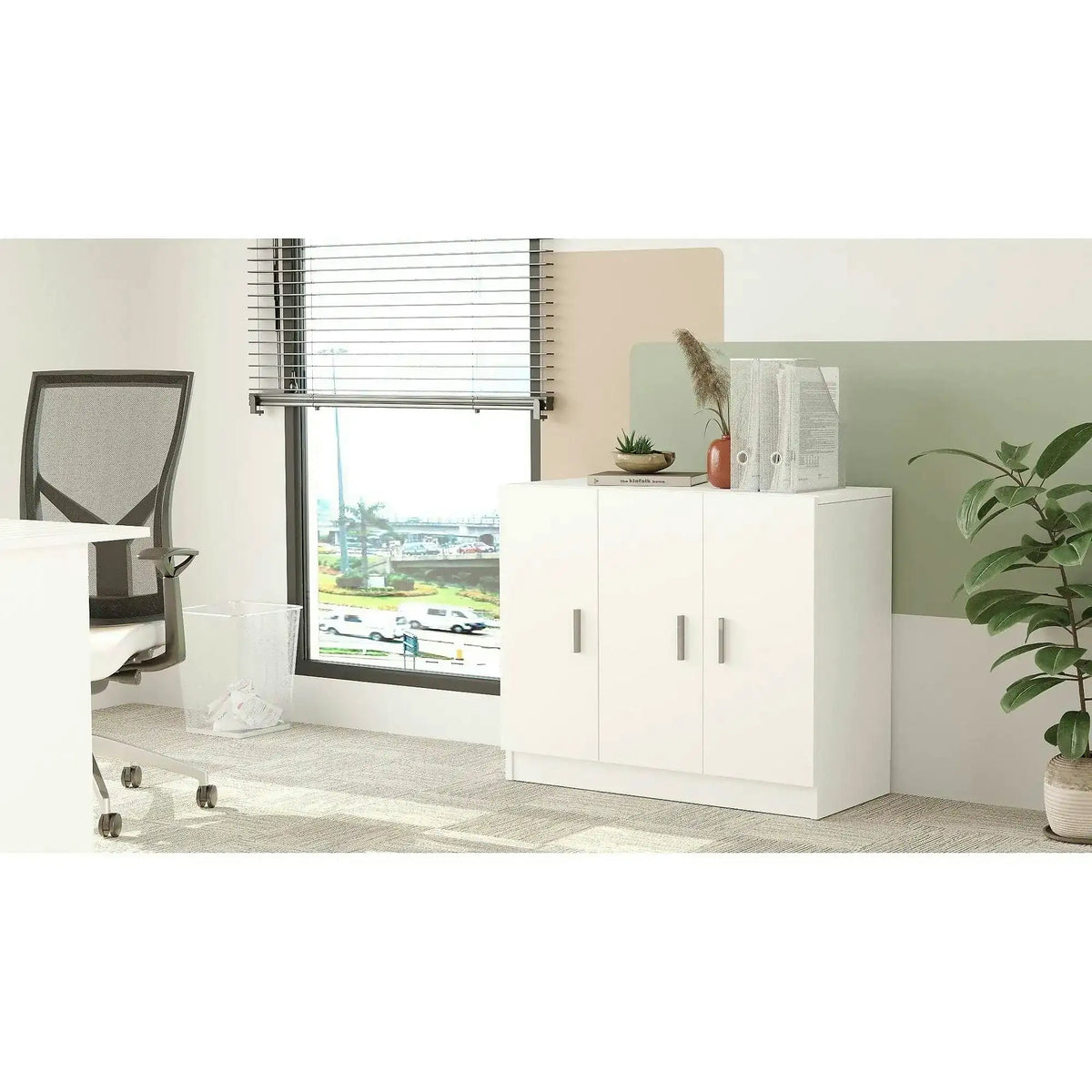 Comoda 956LCS1503, alb, PAL melaminat, 89x38x74 cm