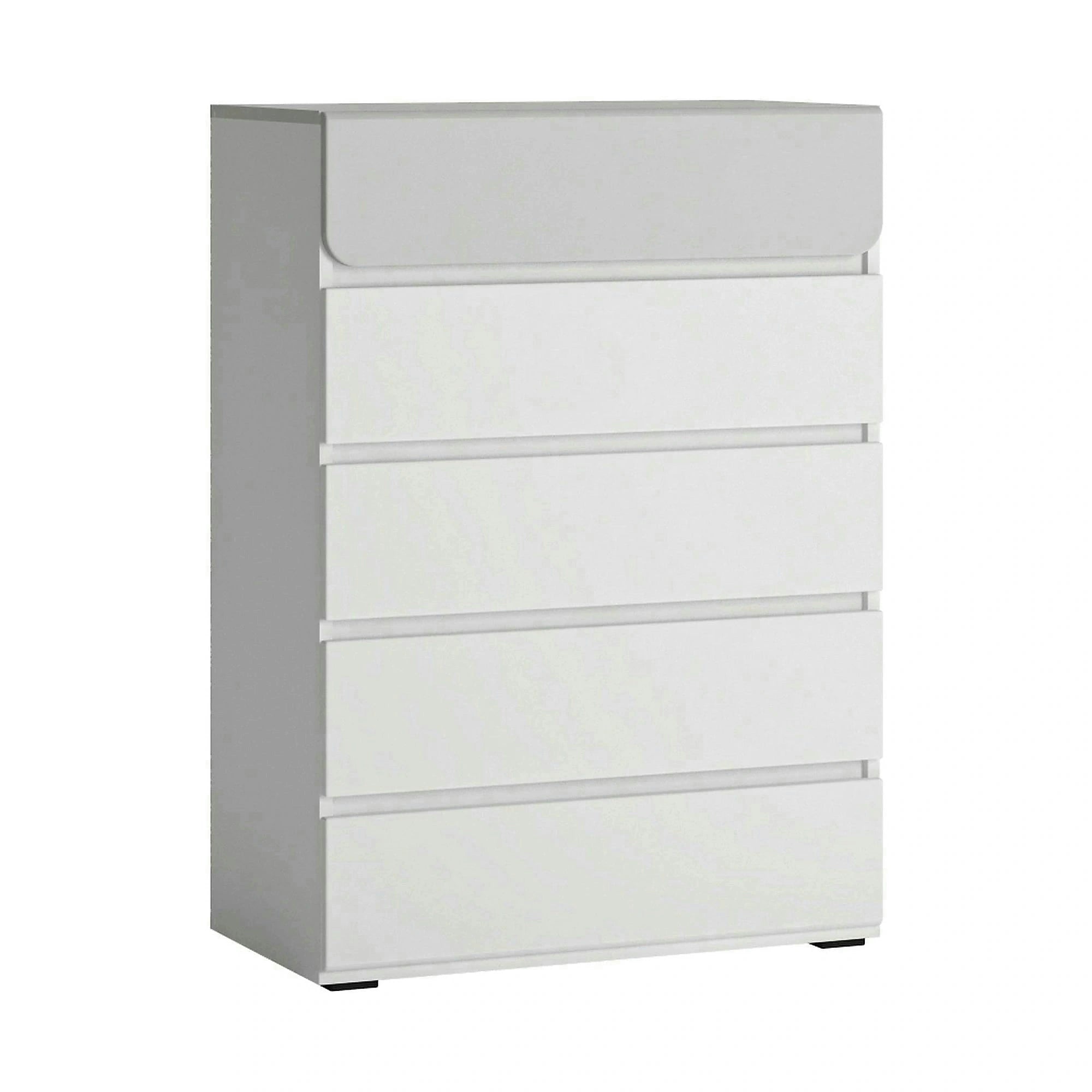 Comoda ALBI, alb, PAL laminat, 72x42x102 cm