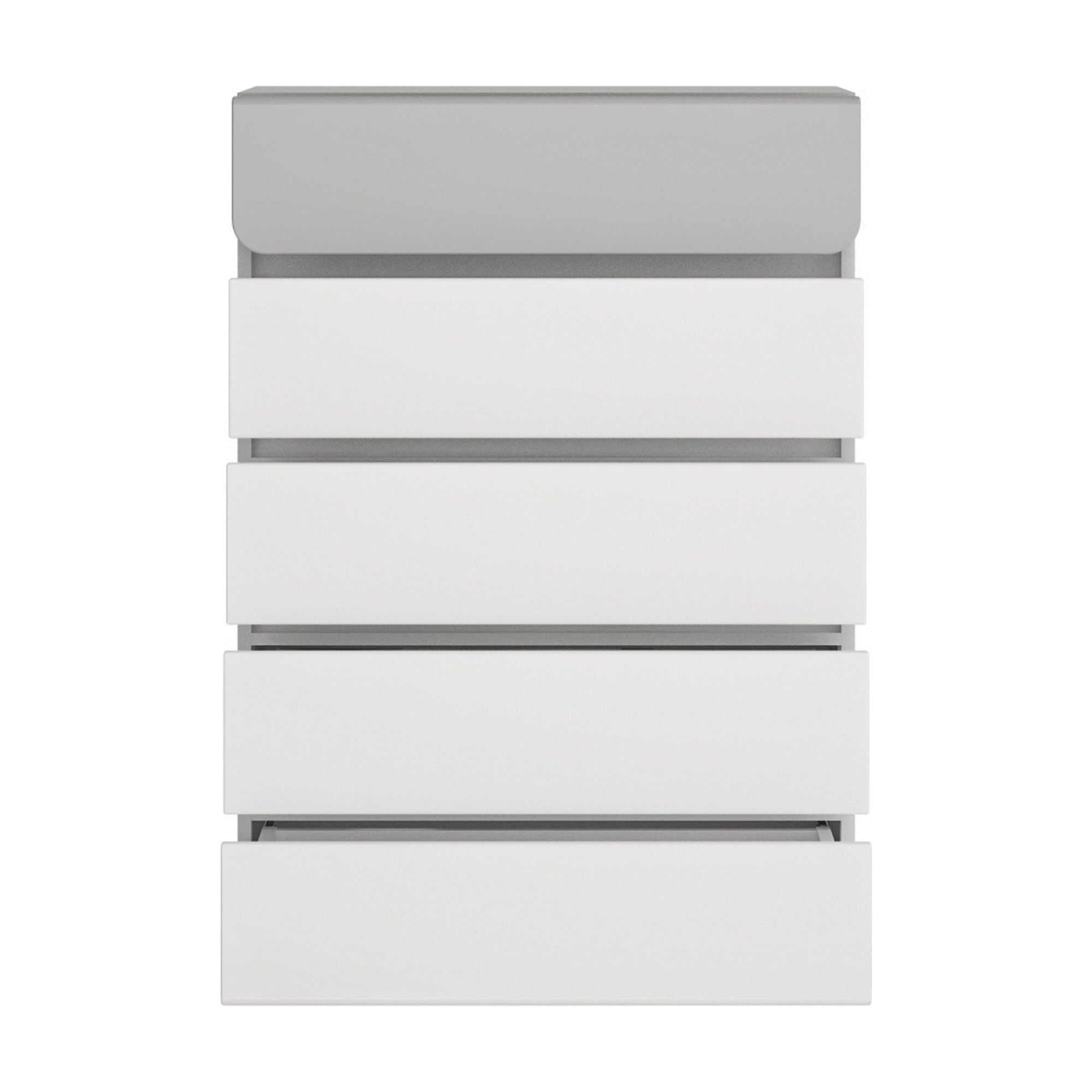 Comoda ALBI, alb, PAL laminat, 72x42x102 cm