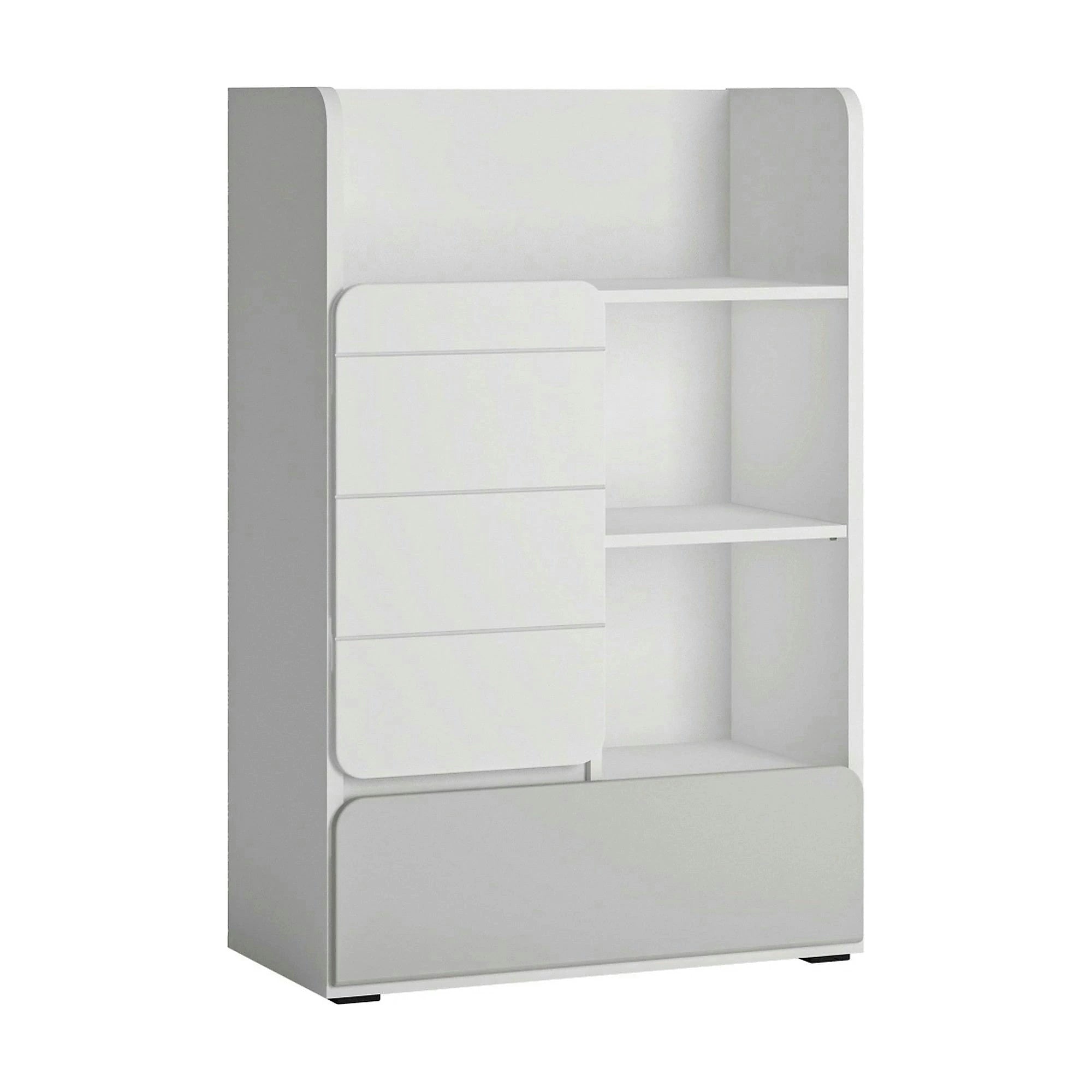 Comoda ALBI, alb, PAL laminat, 76x42x117 cm
