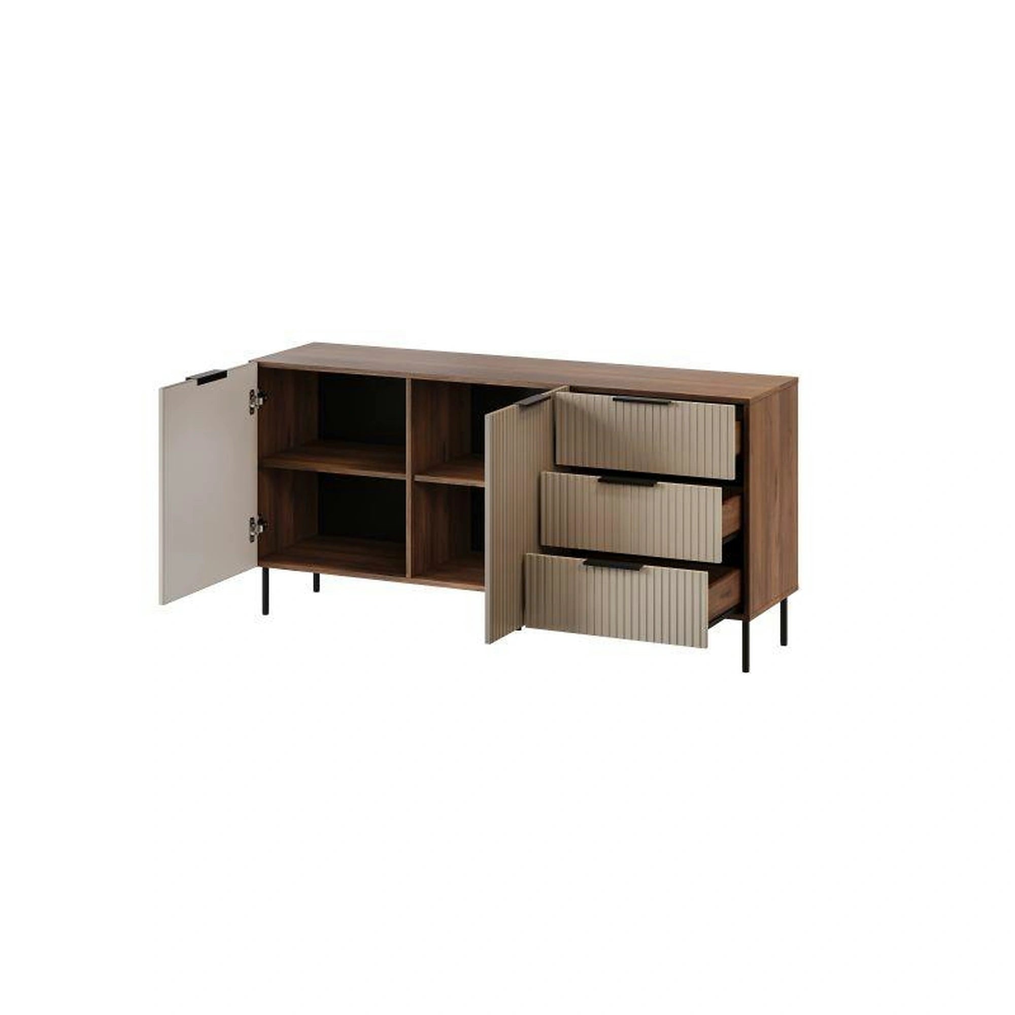 Comoda ALMERA TYP1, nuc/casmir, PAL laminat, 156x42x75 cm