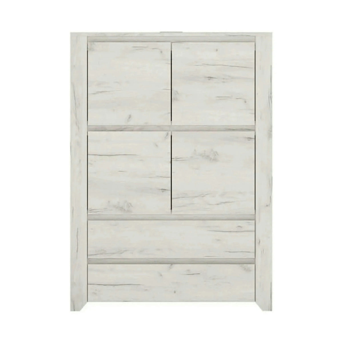 Comoda ANGEL TIP 33, alb, PAL melaminat, 84x40x116 cm