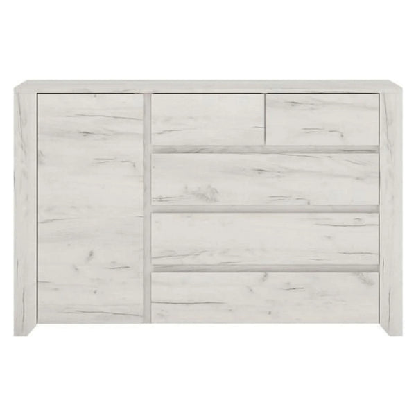 Comoda ANGEL TIP 41, alb, PAL melaminat, 118,7x76,5x40,2 cm
