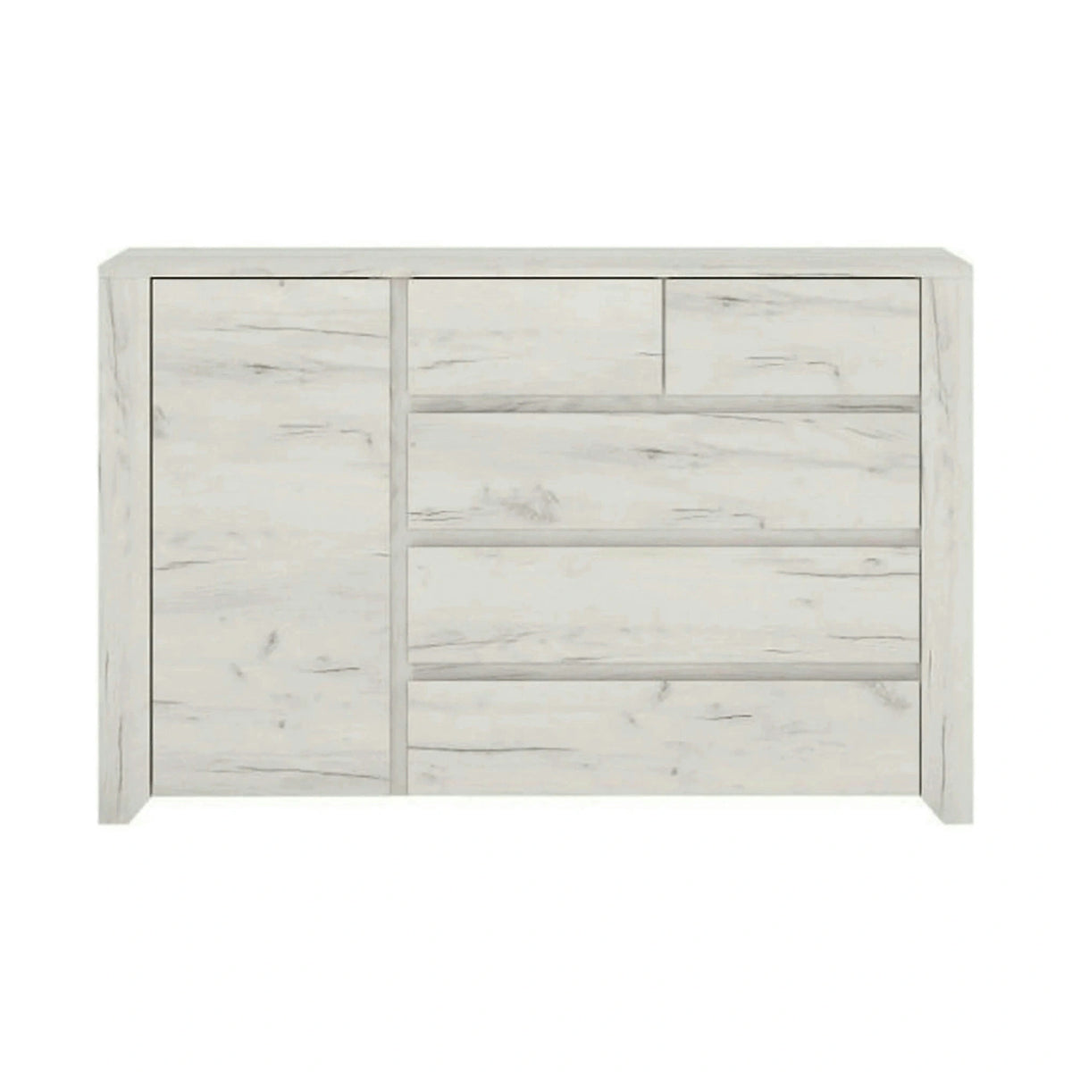 Comoda ANGEL TIP 41, alb, PAL melaminat, 118,7x76,5x40,2 cm