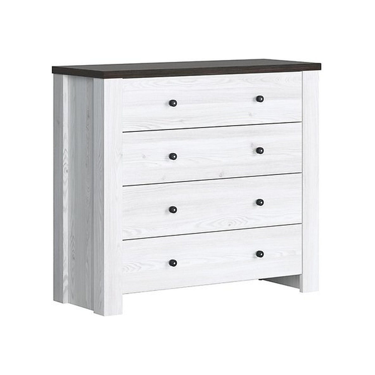 Comoda Antwerpen, alb/pin, PAL, 101x40x92 cm