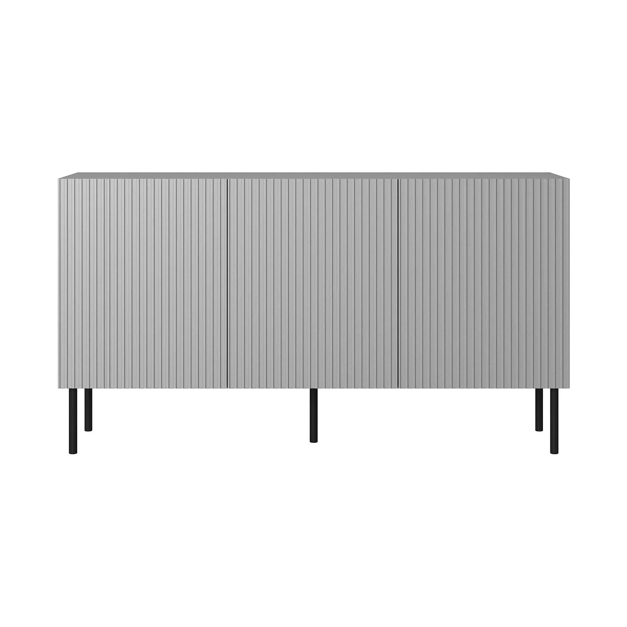 Comoda ASENSIO, gri mat/negru, PAL, 150x42x82 cm