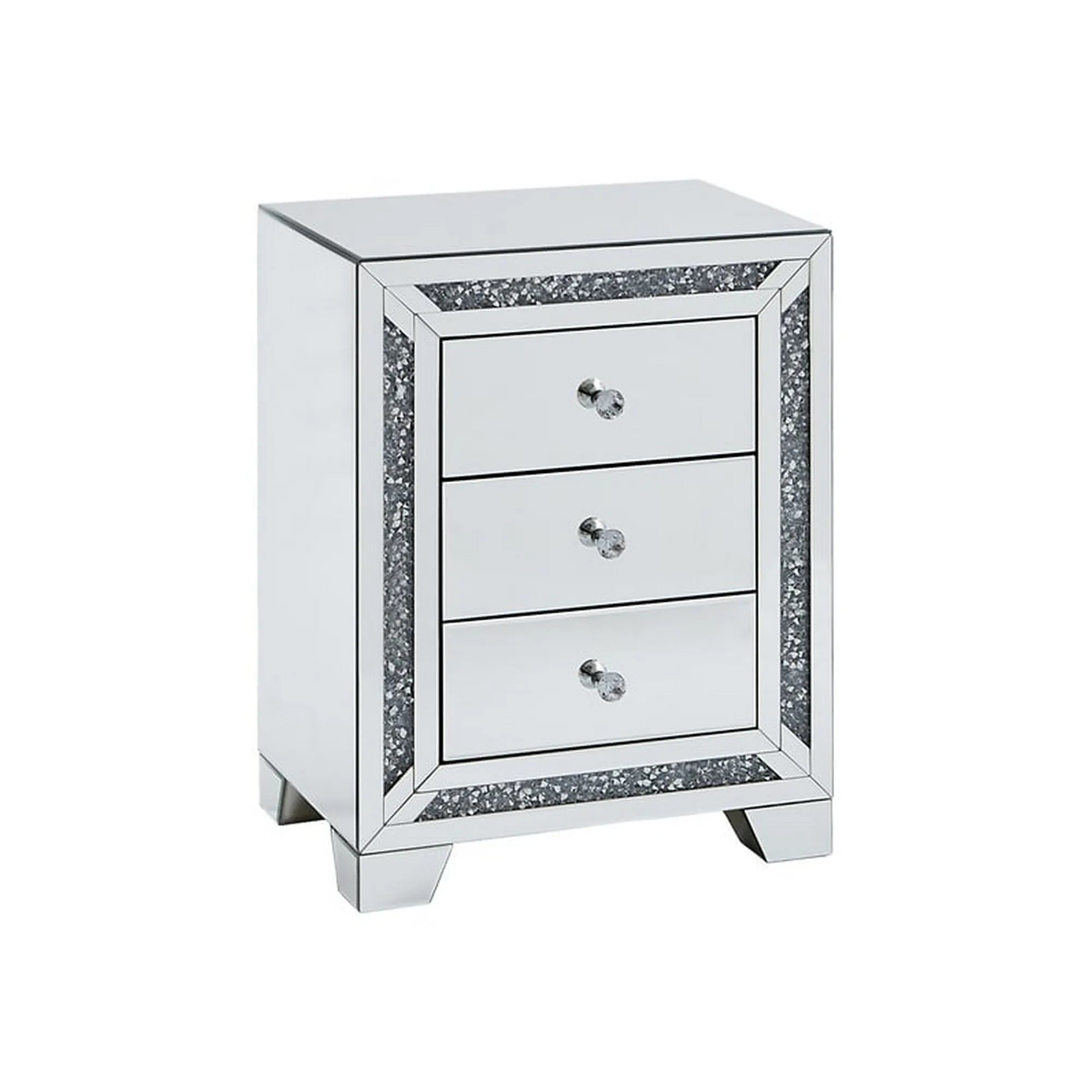 Comoda ATLANTA, alb/crom, 51x35x66 cm