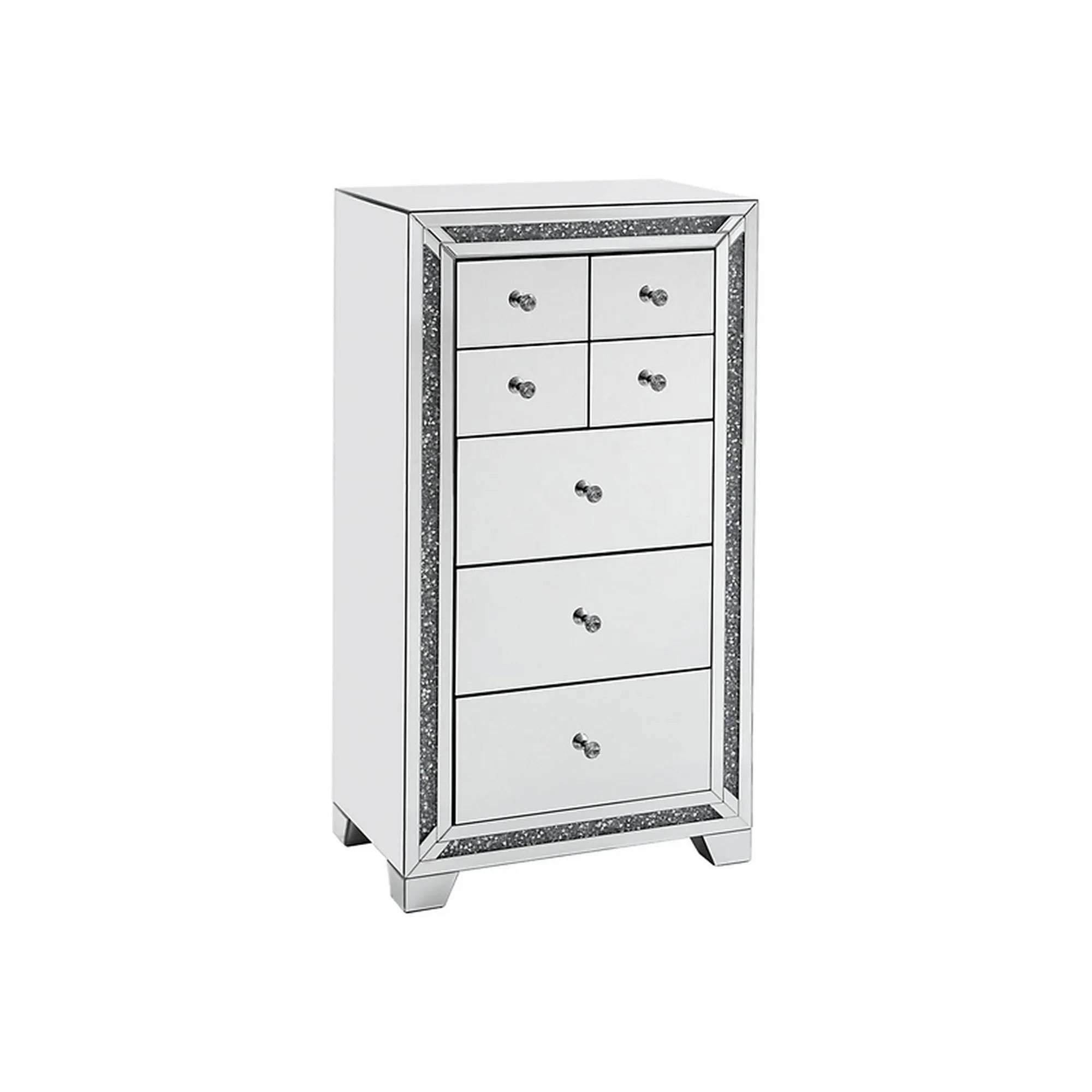 Comoda ATLANTA, alb/crom, 66x41x120 cm