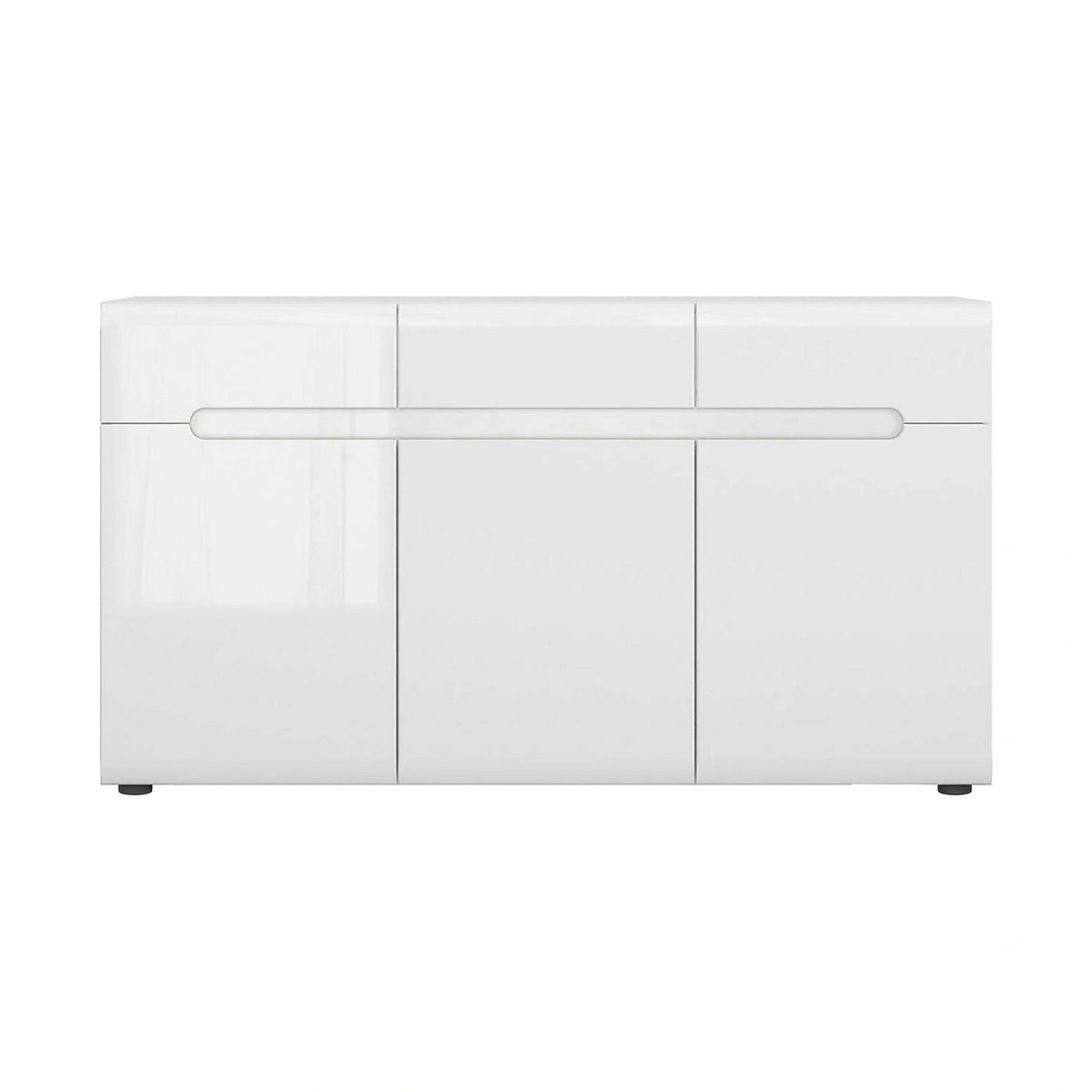 Comoda AZTECA TRIO, alb, 150x41x84 cm