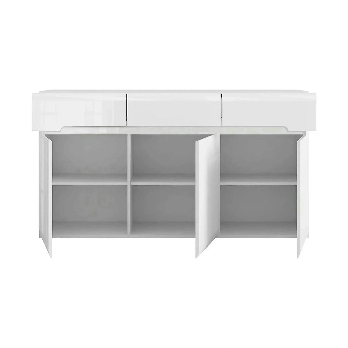 Comoda AZTECA TRIO, alb, 150x41x84 cm