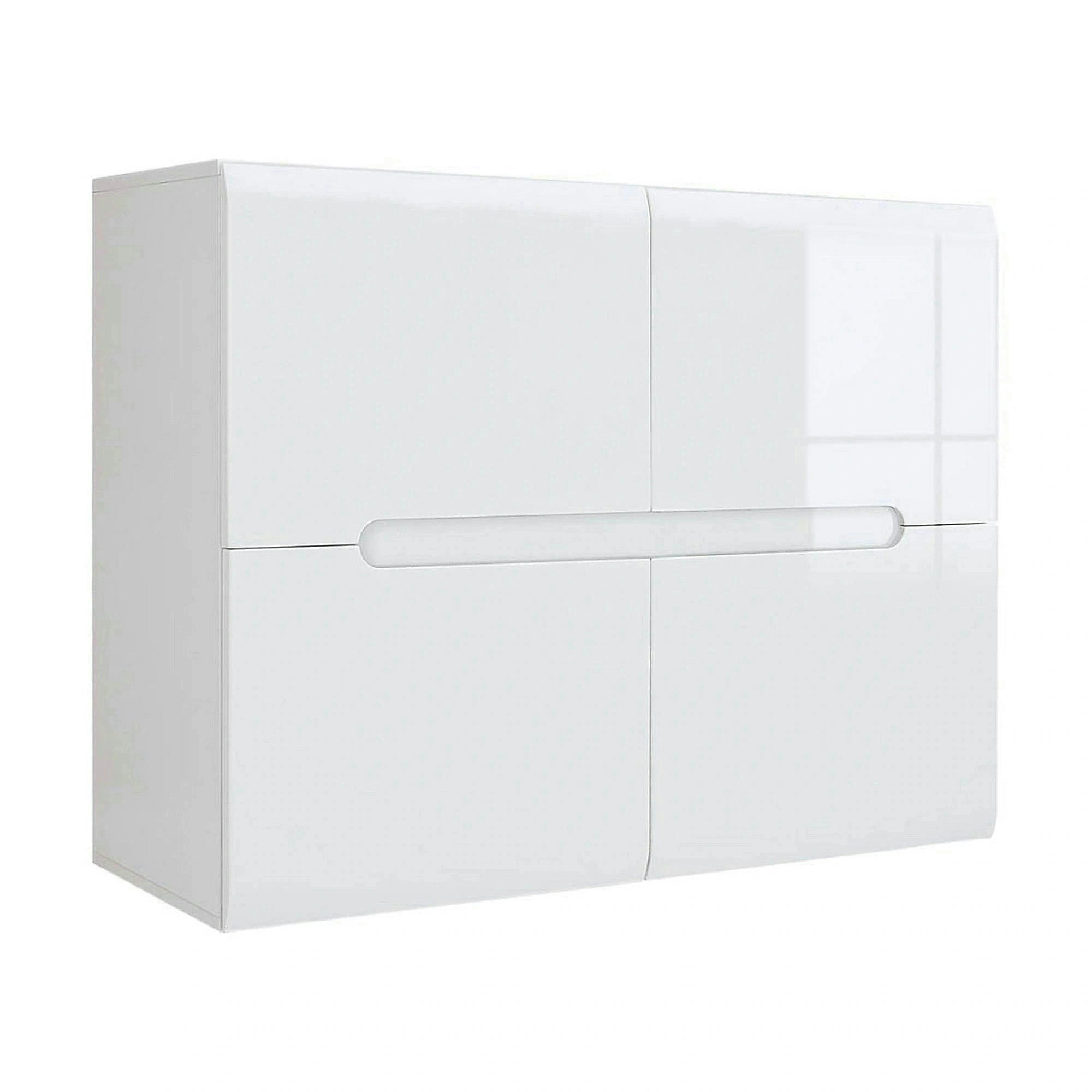 Comoda AZTECA TRIO, alb, PAL, cu usi, 105x41x84 cm