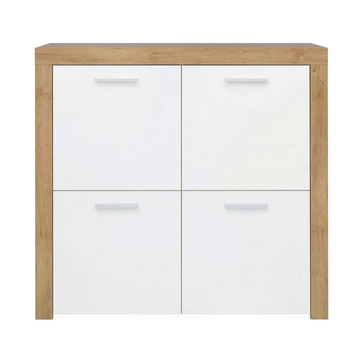 Comoda BALDER KOM4D, alb/stejar, PAL, 104x39x99 cm
