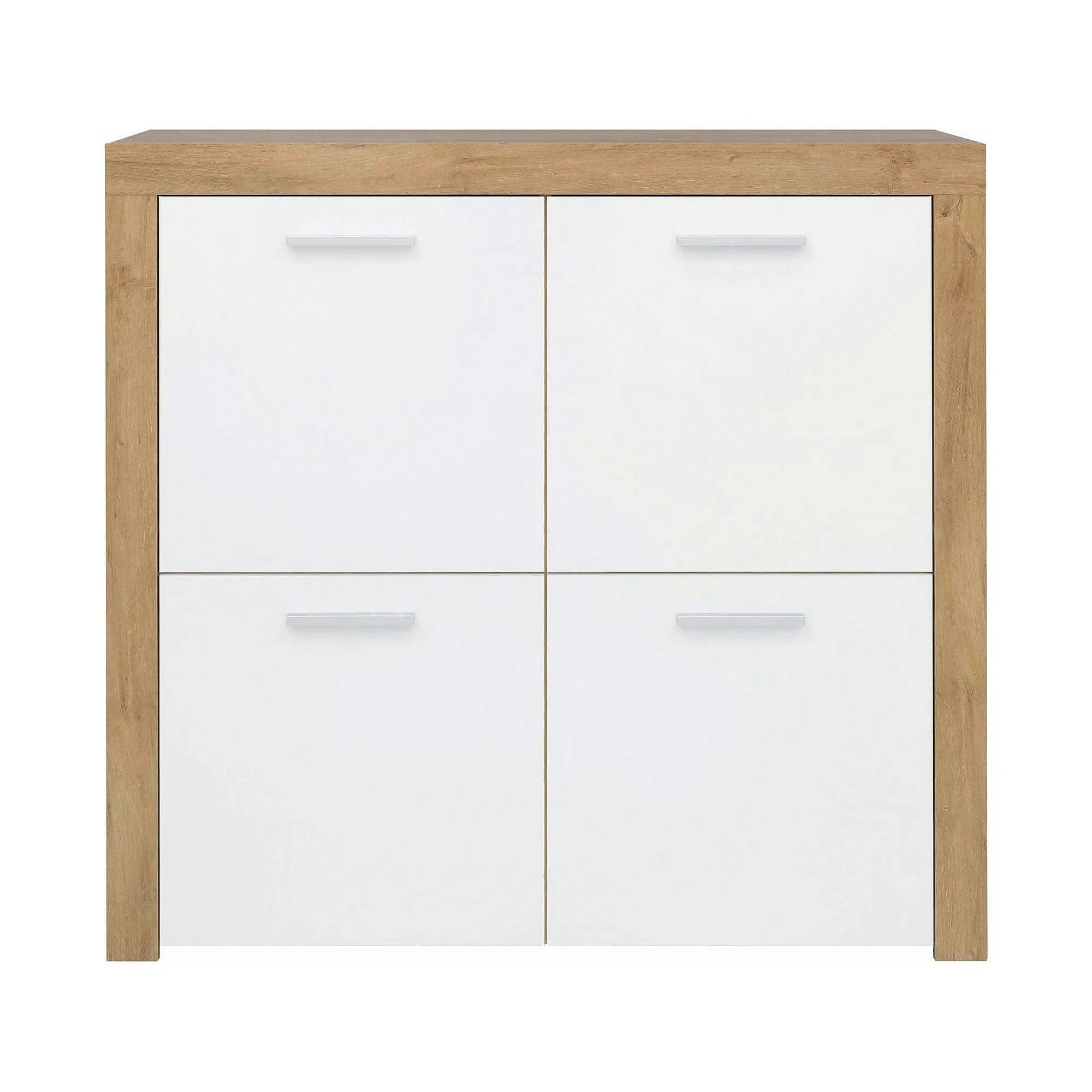 Comoda BALDER KOM4D, alb/stejar, PAL, 104x39x99 cm