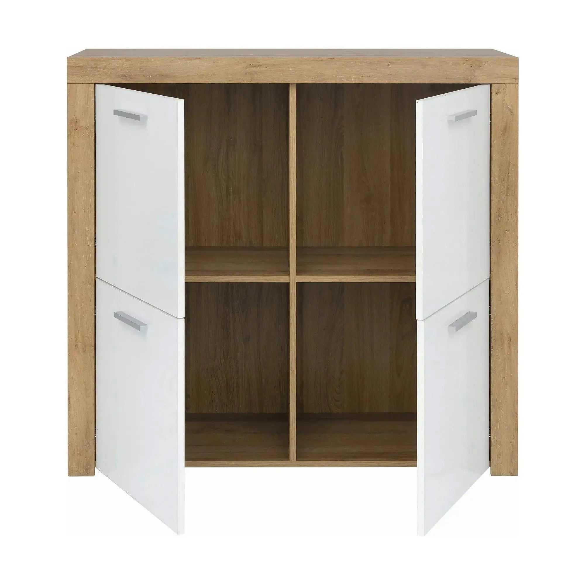 Comoda BALDER KOM4D, alb/stejar, PAL, 104x39x99 cm