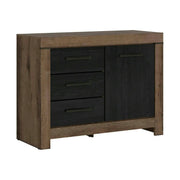 Comoda BALIN, stejar/negru, PAL, 112x45x85 cm