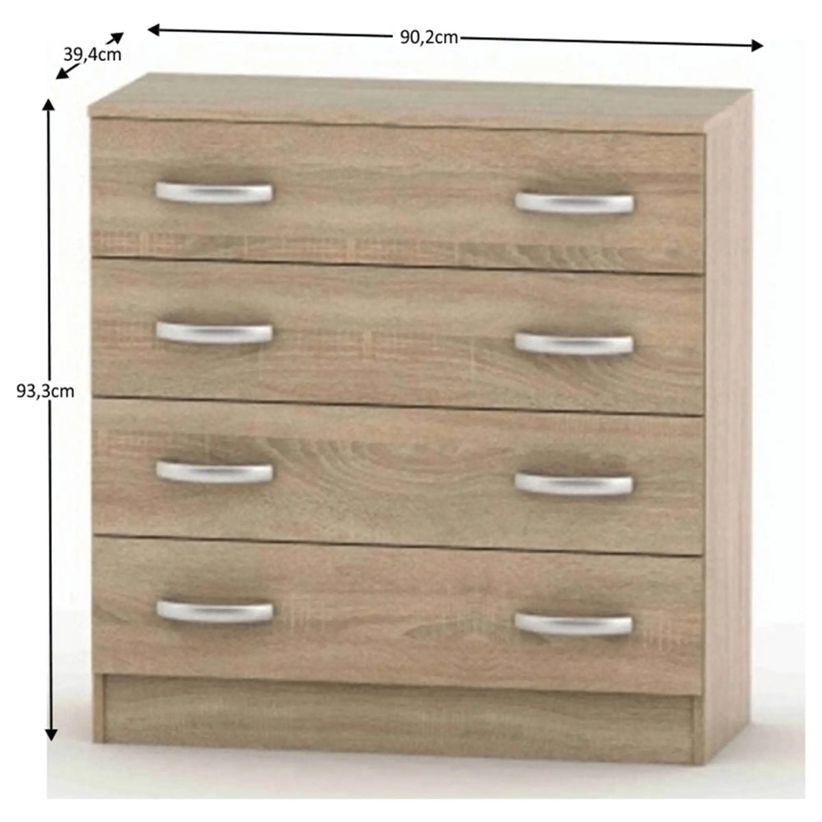 Comoda BETTY 2, stejar sonoma, PAL laminat, 150x39x93 cm