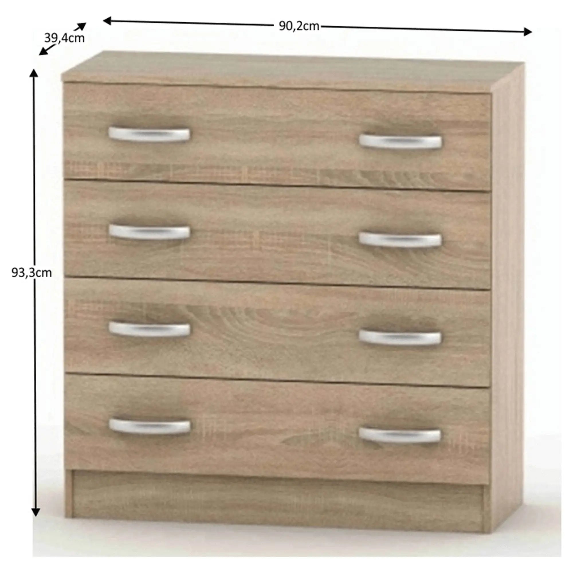 Comoda BETTY 2, stejar sonoma, PAL laminat, 150x39x93 cm