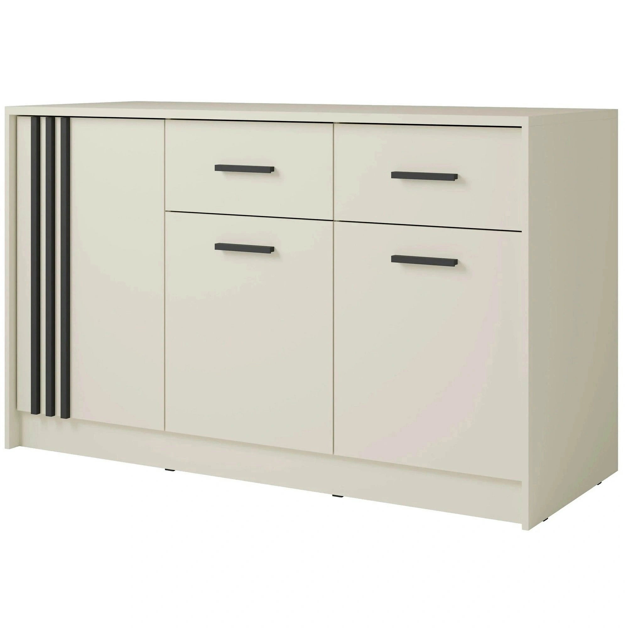 Comoda CANADA CD34, casmir/negru, PAL laminat, 150x42x94 cm