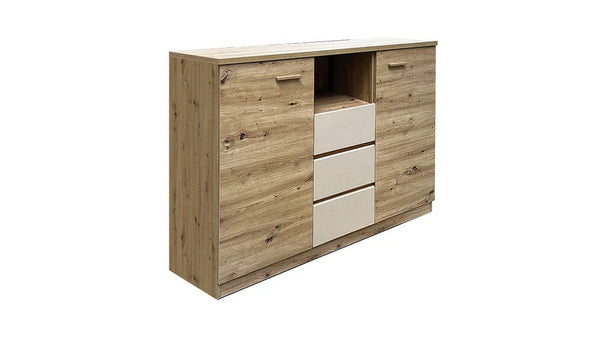 Comoda CANADA CX3, stejar artisan/casmir, PAL laminat, 130x42x105 cm