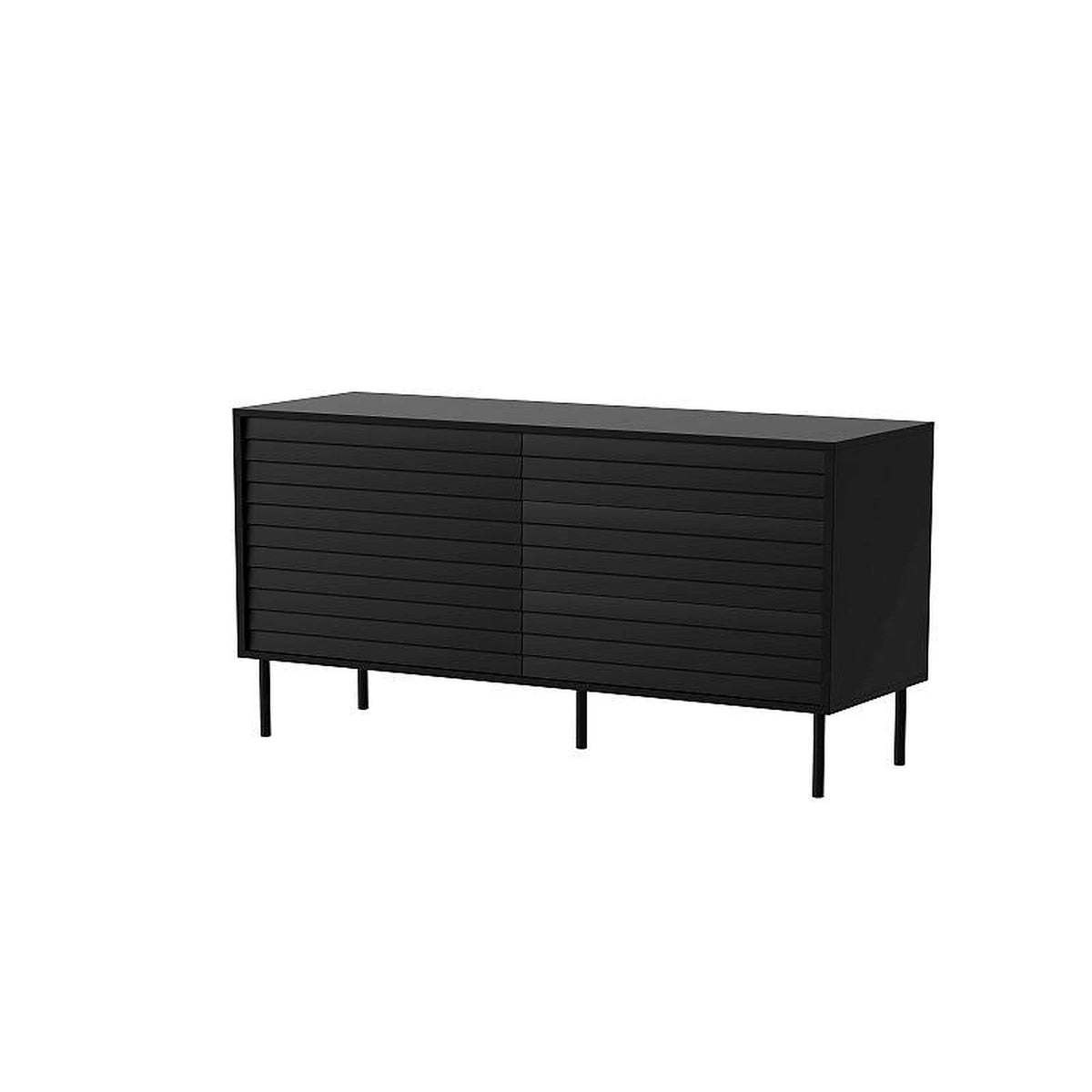 Comoda CORTINA, negru, PAL laminat, 102x40x81 cm
