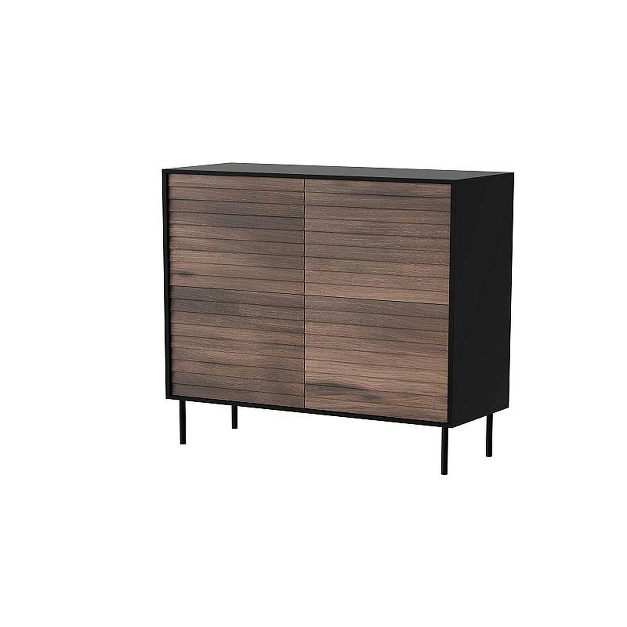 Comoda CORTINA, nuc/negru, PAL laminat, 102x40x118 cm