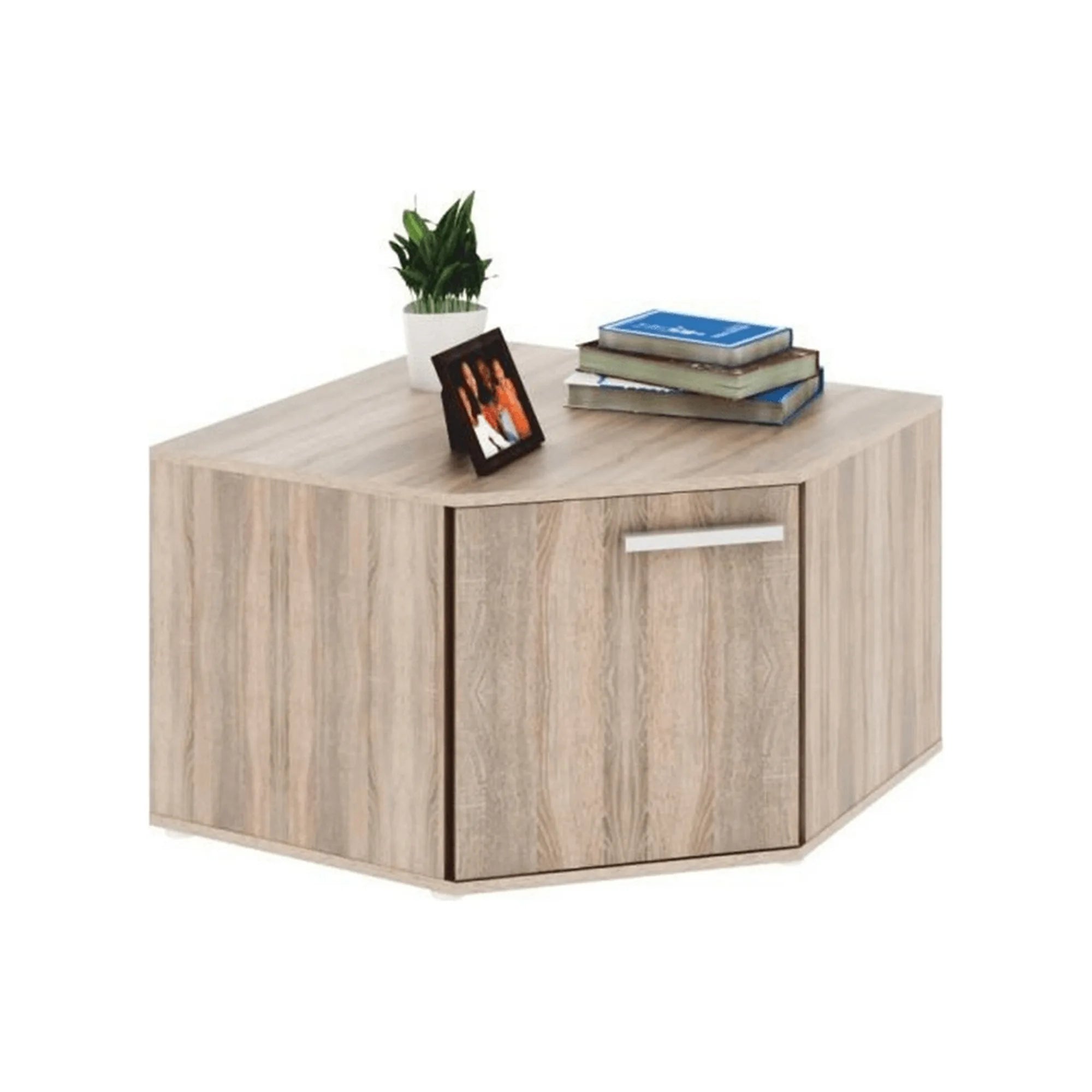 Comoda de colt DUNAJ TIP 14, stejar sonoma, DTD laminat, 79x79x51 cm