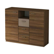 Comoda EFFECT, stejar columbia/gri, PAL, 130x42x105 cm